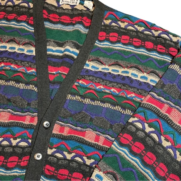 Vintage 3D Knit Coogie Style Cardigan - Picture 3 of 6